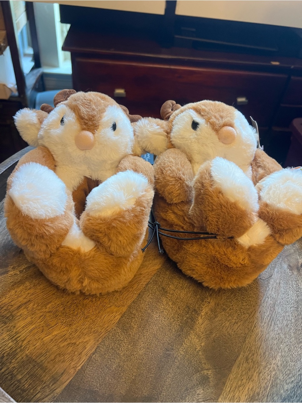 Holiday Time Brown and White Plush Squirrel Small Pet Toy Pair